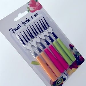 New 6 pcs Fruit Forks Cucumber Forks Tomatoe Forks Olive Forks